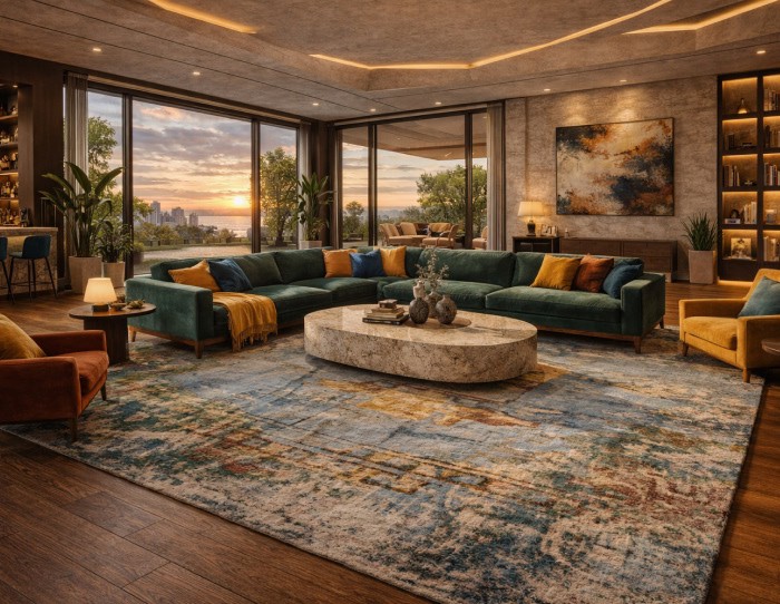 Distressed Patterned rug